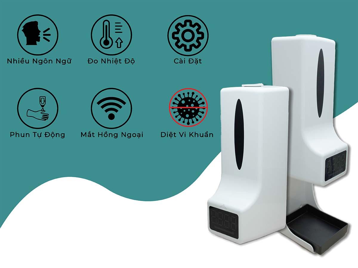 Máy rửa tay tích hợp cảm biến đo nhiệt độ K9 X